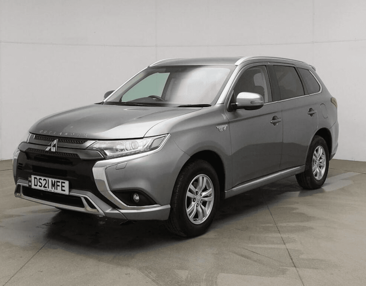 Mitsubishi Outlander PHEV Verve front angled in grey